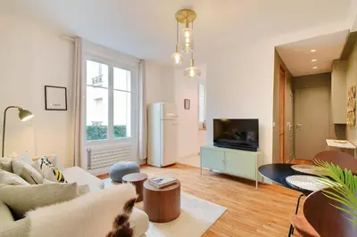 Télévision ou salle de divertissement dans l'établissement Calm Square Flat