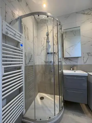 Salle de bains dans l'établissement Studio Prestige Paris Porte de Versailles