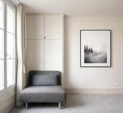 Coin salon dans l'établissement Arc de Triomphe - Premium family apartment for 5