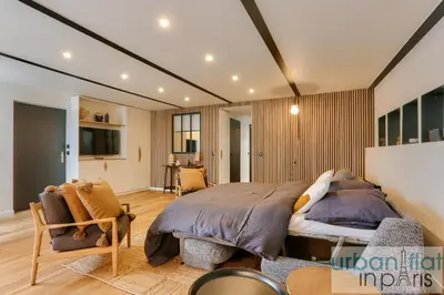 Télévision ou salle de divertissement dans l'établissement Urban Flat 170 - Amelot Apartment in Center of Paris