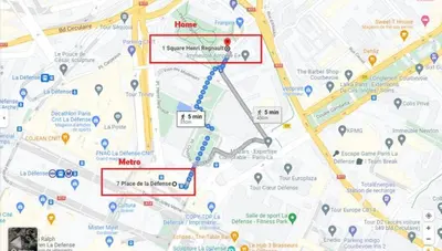 Plan de l'établissement 4 bedrooms, La Défense, 5 min walk to metro