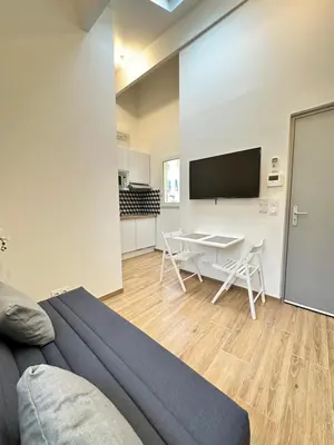 Télévision ou salle de divertissement dans l'établissement Studio by Eiffel Tower and Roland Garros