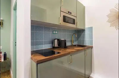 Cuisine ou kitchenette dans l'établissement 3-cozy#1BR#Père-Lachaise#Nation