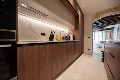 Cuisine ou kitchenette dans l'établissement Luxury and élégance Place des Vosges