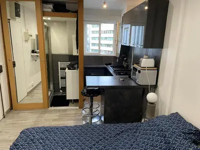Cuisine ou kitchenette dans l'établissement studio Champs Elysees
