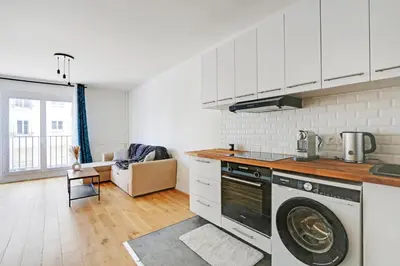 Cuisine ou kitchenette dans l'établissement Au pied de l'arche