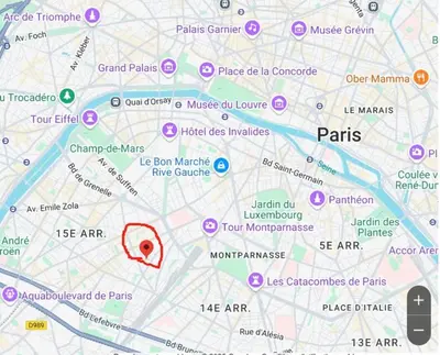 Plan de l'établissement studio centre paris 15e near montparnasse