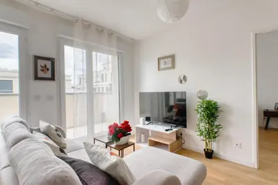 Télévision ou salle de divertissement dans l'établissement Appartement prestige 5 personnes