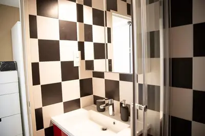 Salle de bains dans l'établissement Charming Studio