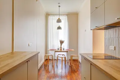Cuisine ou kitchenette dans l'établissement Coco meulin rouge