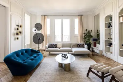 Coin salon dans l'établissement Luxury 5 stars penthouse on Prestigious Avenue Foch