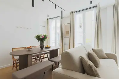 Coin salon dans l'établissement Elegant apartment - 3BR-8P- Le Marais