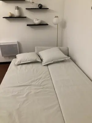 Un ou plusieurs lits dans un hébergement de l'établissement Studio meublé Gambetta