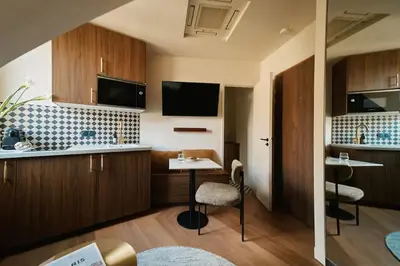 Télévision ou salle de divertissement dans l'établissement Résidence Louvre