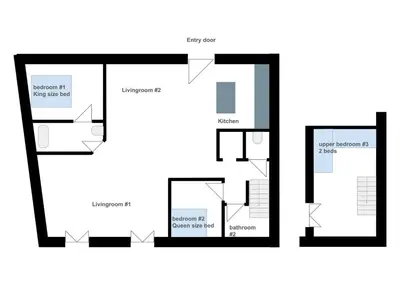 Plan de l'établissement Appartement parisien en bas de Montmatre