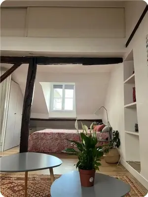 Coin salon dans l'établissement Charmant studio Montparnasse