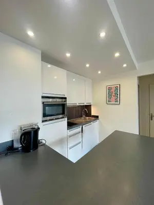 Cuisine ou kitchenette dans l'établissement Appartement Montparnasse 3