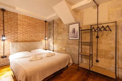 Un ou plusieurs lits dans un hébergement de l'établissement Industrial loft - Le Marais - Bastille