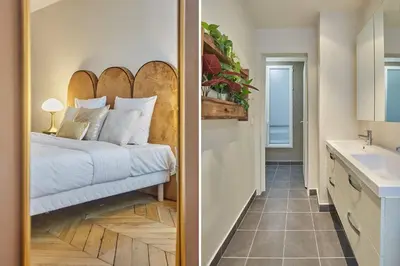 Un ou plusieurs lits dans un hébergement de l'établissement Apartment 2 bedrooms Center of Paris