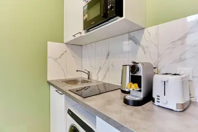 Cuisine ou kitchenette dans l'établissement Charming Studio Panthéon - Jardin des Plantes