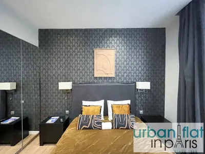 Coin salon dans l'établissement Urban Flat 62 - Beautiful Apartment Mermoz Champs-Elysees