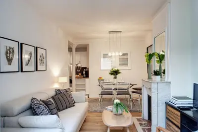 Coin salon dans l'établissement Paris Sevigne Elegant residence