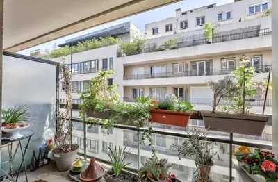 Balcon ou terrasse dans l'établissement Bel appart lumineux et cosy