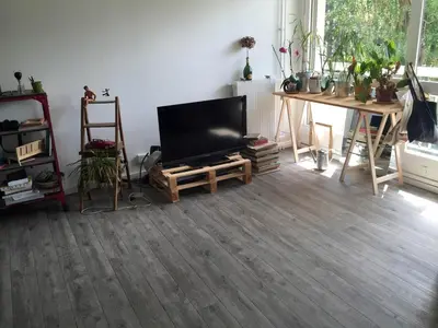 Télévision ou salle de divertissement dans l'établissement Beau 4 pièces dans coin de verdure