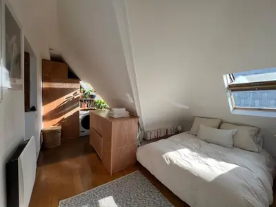 Un ou plusieurs lits dans un hébergement de l'établissement Au coeur de Montmartre