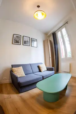 Coin salon dans l'établissement Agréable appartement dans le 13ème arrondissement