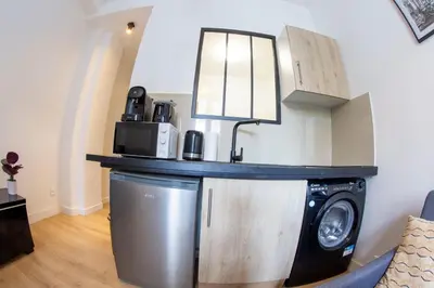 Cuisine ou kitchenette dans l'établissement Agréable appartement dans le 13ème arrondissement