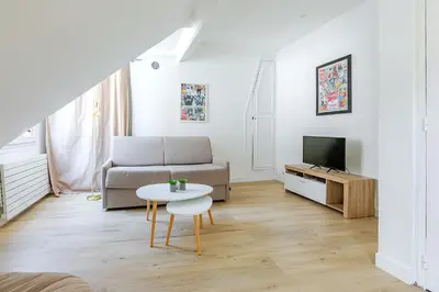 Coin salon dans l'établissement Appartement Gare de Lyon - Bastille lumineux