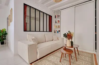 Coin salon dans l'établissement Pick A Flat's Apartment in Saint-Germain des Prés - Rue Princesse