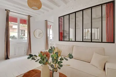 Coin salon dans l'établissement Pick A Flat's Apartment in Saint-Germain des Prés - Rue Princesse