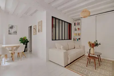 Coin salon dans l'établissement Pick A Flat's Apartment in Saint-Germain des Prés - Rue Princesse