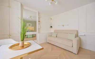 Coin salon dans l'établissement Chez Lucette Studio 17e Paris