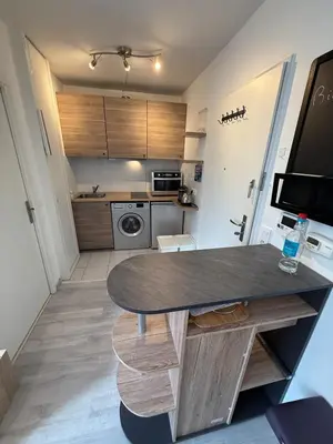 Cuisine ou kitchenette dans l'établissement Quiet and bright Studio in Paris