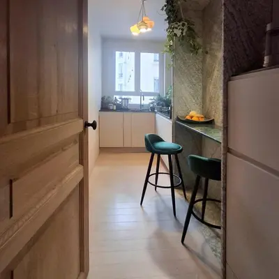 Cuisine ou kitchenette dans l'établissement Spacious apartment with WiFi in the heart of Paris