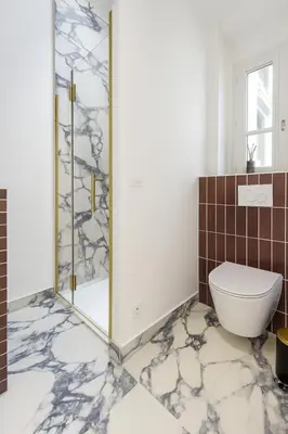 Salle de bains dans l'établissement Elegant Studio Paris X, Gare du Nord