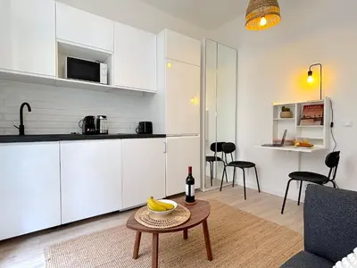 Cuisine ou kitchenette dans l'établissement L'appartement Plaisance
