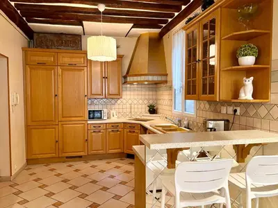 Cuisine ou kitchenette dans l'établissement Appartement Central St Germain