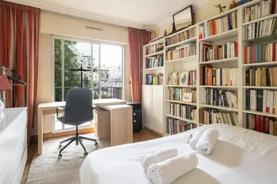 Un ou plusieurs lits dans un hébergement de l'établissement Appartement de la Tour - Welkeys