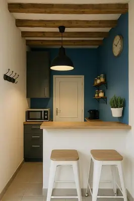 Cuisine ou kitchenette dans l'établissement Havre de paix aux Champs-Elysées