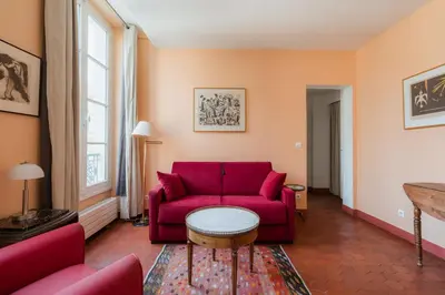 Coin salon dans l'établissement Veeve - Le Marais Retreat