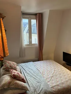 Un ou plusieurs lits dans un hébergement de l'établissement Joli appartement dans le centre de Paris