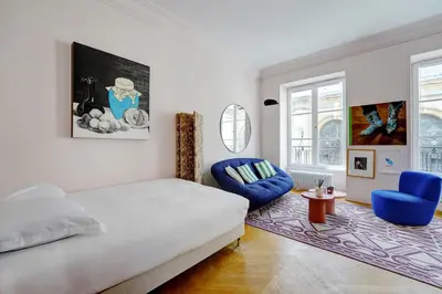 Un ou plusieurs lits dans un hébergement de l'établissement Spacious Studio - 2P 43m² - Montorgueil Louvre