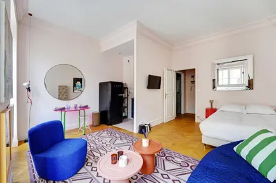 Un ou plusieurs lits dans un hébergement de l'établissement Spacious Studio - 2P 43m² - Montorgueil Louvre