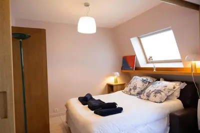 Un ou plusieurs lits dans un hébergement de l'établissement Architect Flat Butte aux Cailles Paris 13 3 Bedrooms