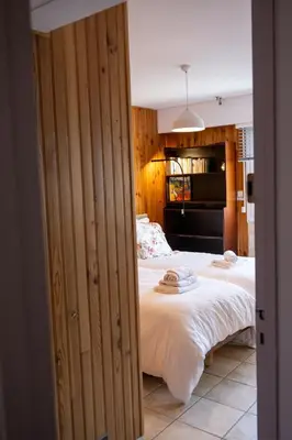 Un ou plusieurs lits dans un hébergement de l'établissement Architect Flat Butte aux Cailles Paris 13 3 Bedrooms