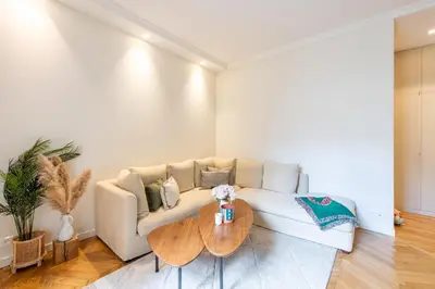 Coin salon dans l'établissement Chic apartment 1BR-2P - Arc de Triomphe